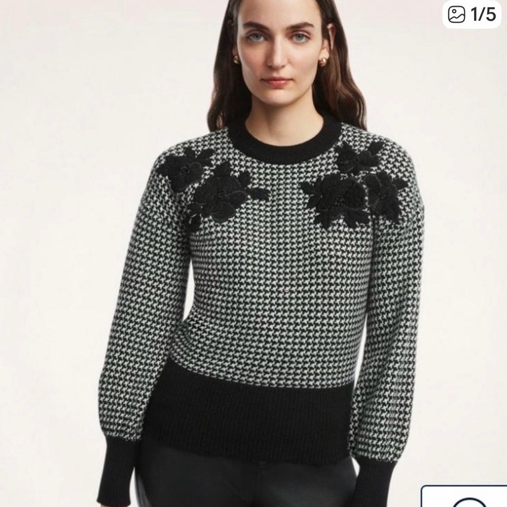 Womens Brooks Brothers 100% merino wool sweater